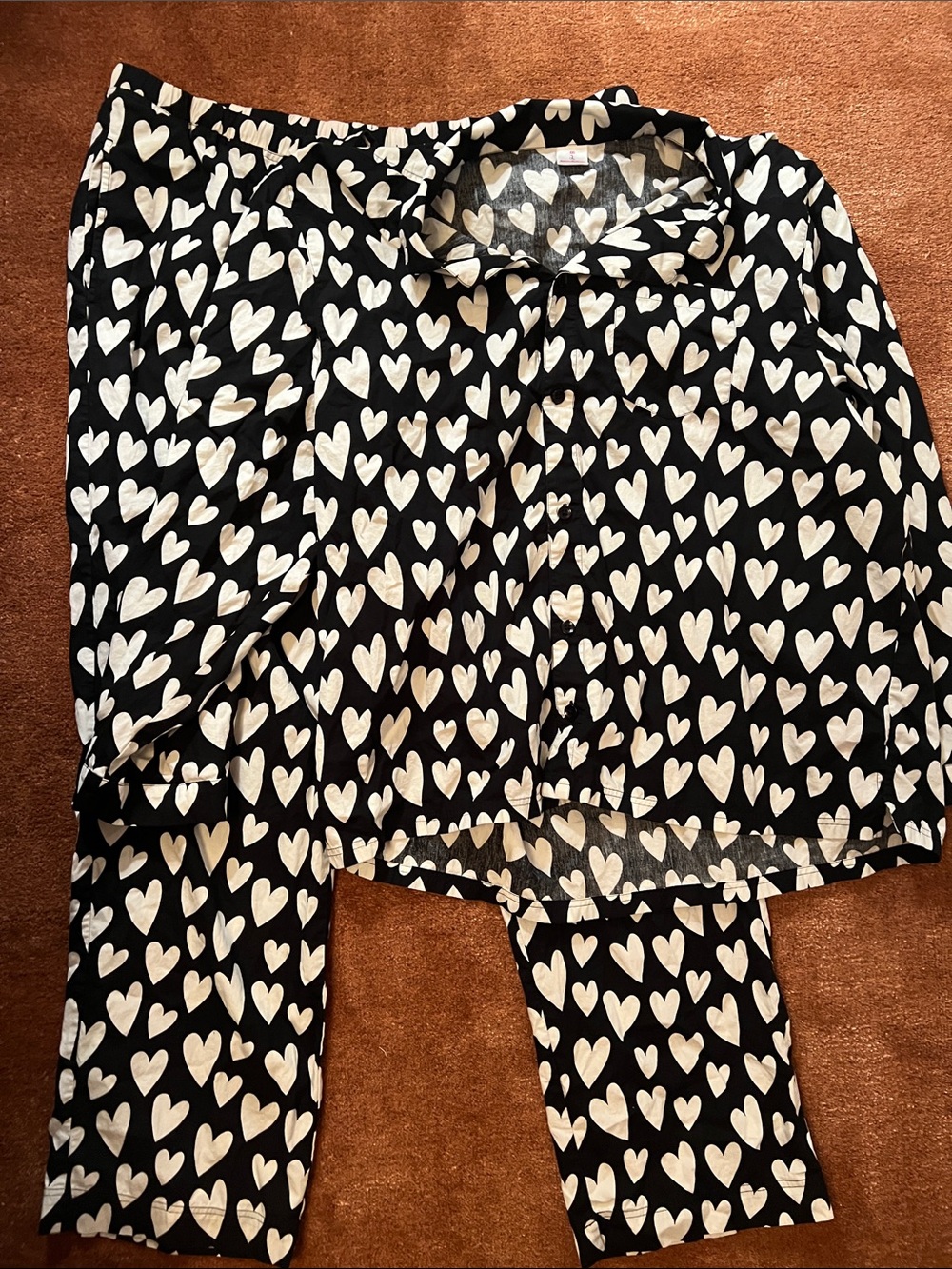 Hanna Andersson 2XL Cotton Black/White Heart Set